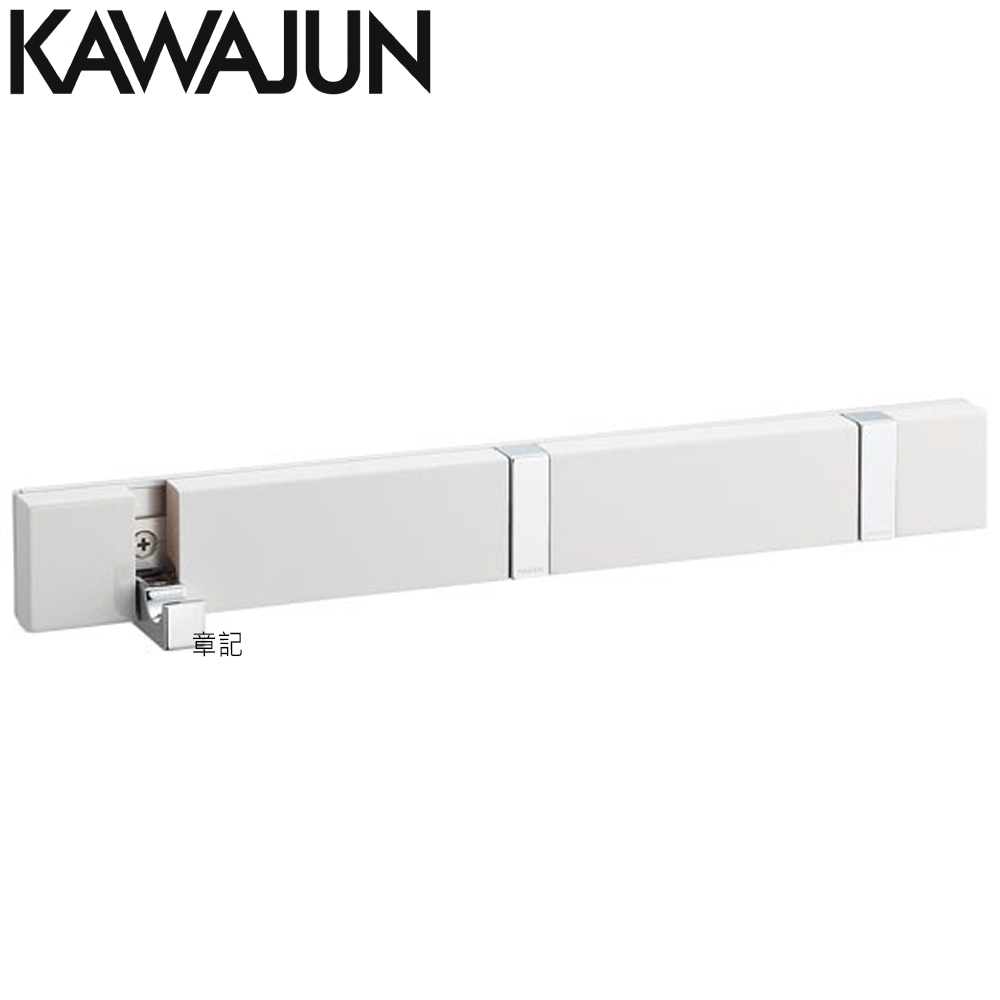 KAWAJUN 三連式摺疊衣帽鉤(亮鉻+白色) AC-770-SC