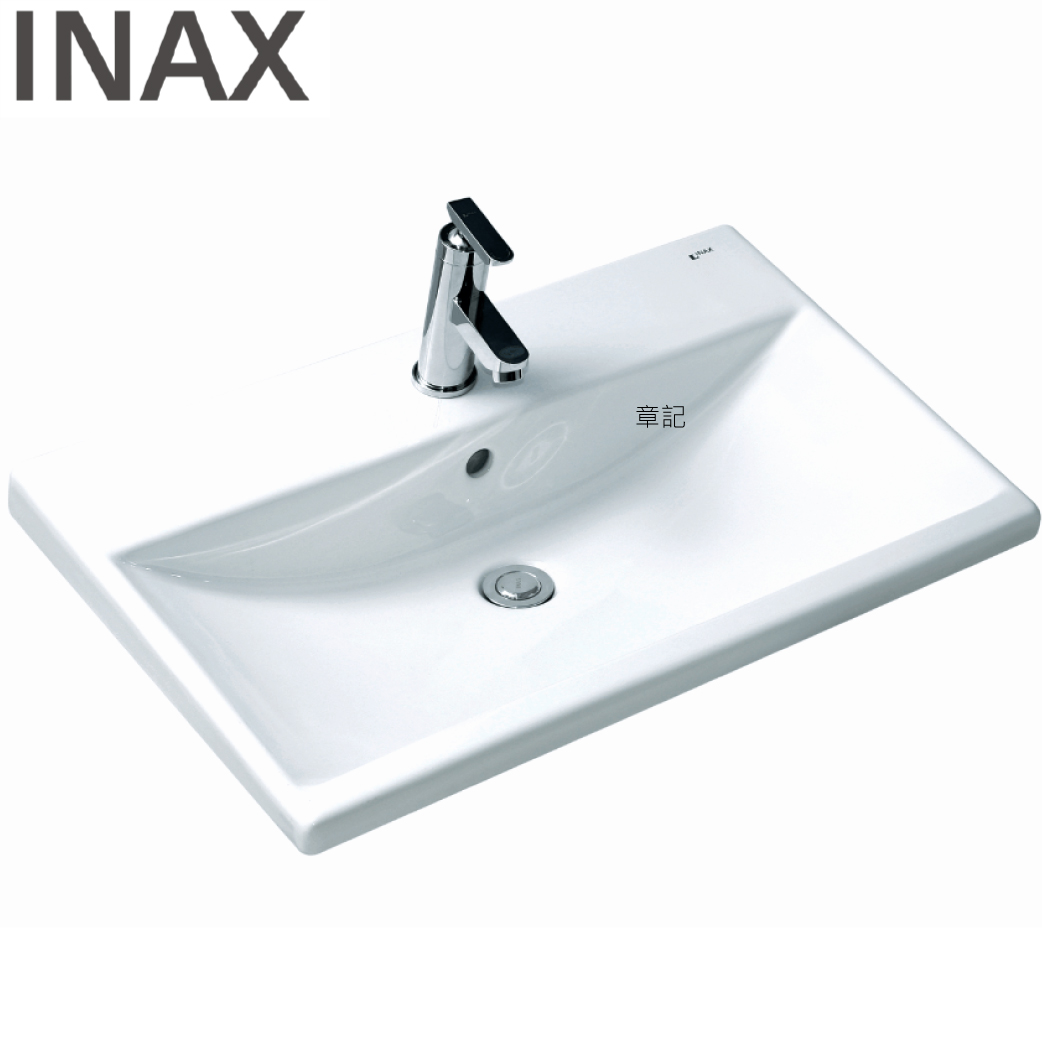 INAX 半嵌式臉盆(65cm) AL-2397VFC-TW  |面盆 . 浴櫃|檯面盆