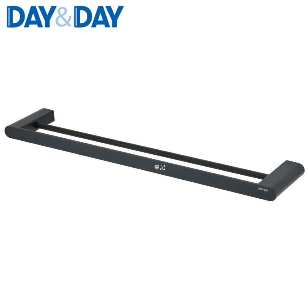 DAY&DAY 雙桿毛巾掛桿組(霧黑) C0032BK-75 