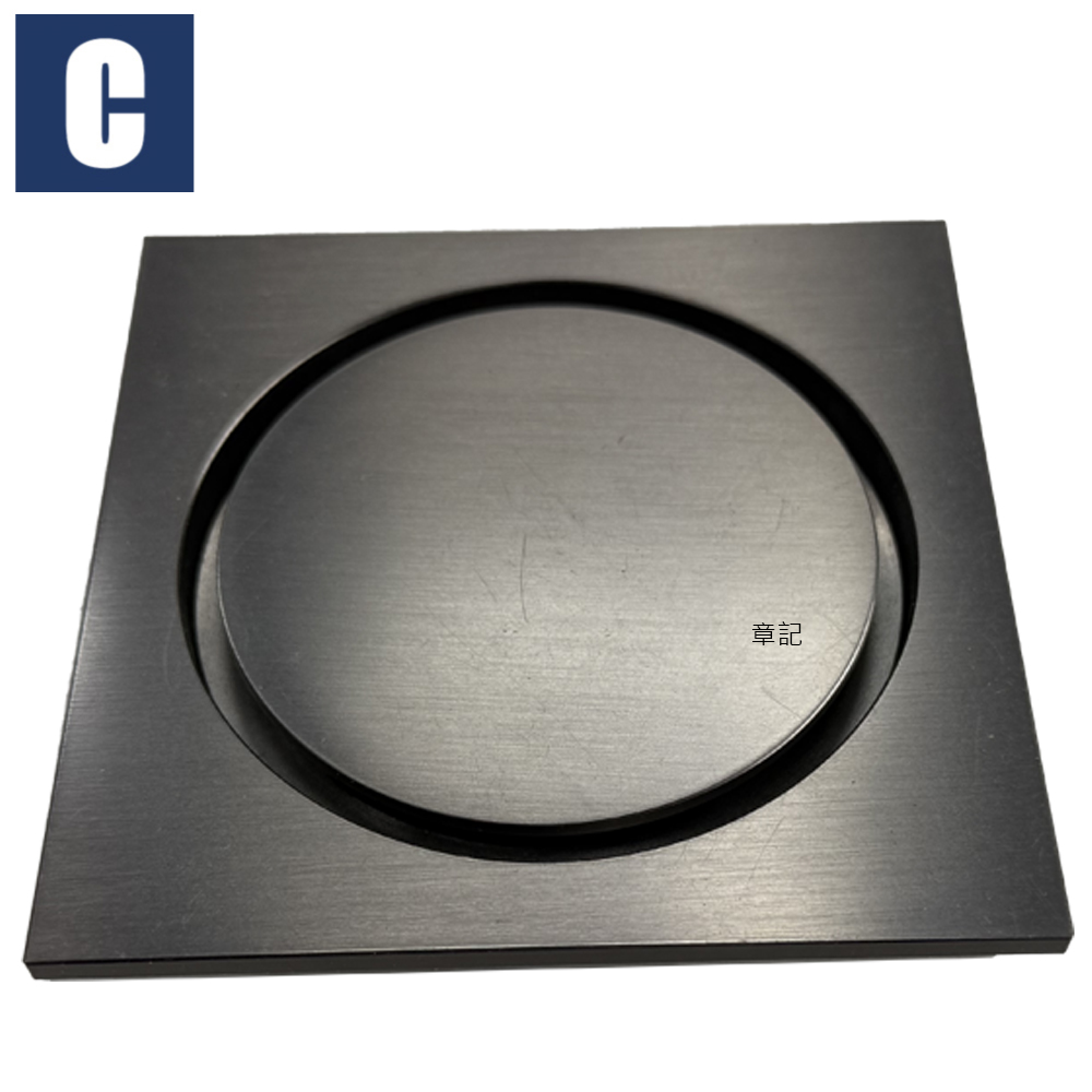 CBK 黃銅地漏(槍灰/10x10cm) CBK-050256-GR