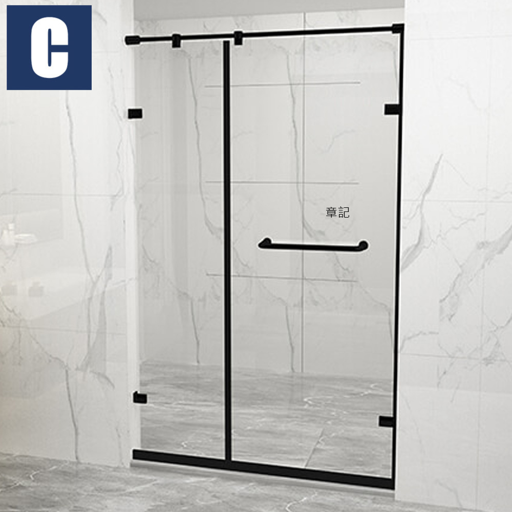 CBK霧面黑不鏽鋼淋浴拉門 CBK-5100B