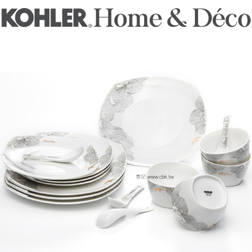 KOHLER Empress Bouquet 夏宮系列骨瓷餐具(12件組) CG-51010-NA  |廚具及配件|鍋具｜刀具｜餐具