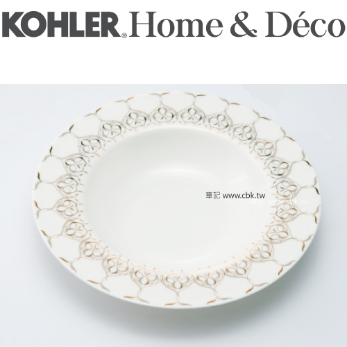 KOHLER Caravan 絲綢之路系列22公分骨瓷湯盤(4件組) CG-51104 