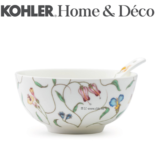 KOHLER English Trellis 英珀麗系列骨瓷飯碗飯勺組(4件式)  |廚具及配件|鍋具｜刀具｜餐具