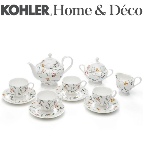 KOHLER English Trellis 英珀麗系列骨瓷下午茶具(7件組) CG-51220-NA  |廚具及配件|鍋具｜刀具｜餐具