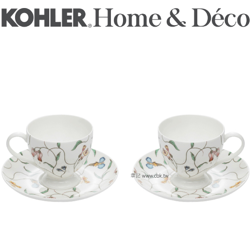 KOHLER English Trellis 英珀麗系列骨瓷下午茶對杯組 CG-51221-NA  |廚具及配件|鍋具｜刀具｜餐具