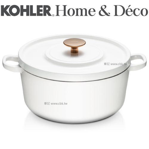 KOHLER 24cm鑄鐵鍋(亮白) CG-52302-0 