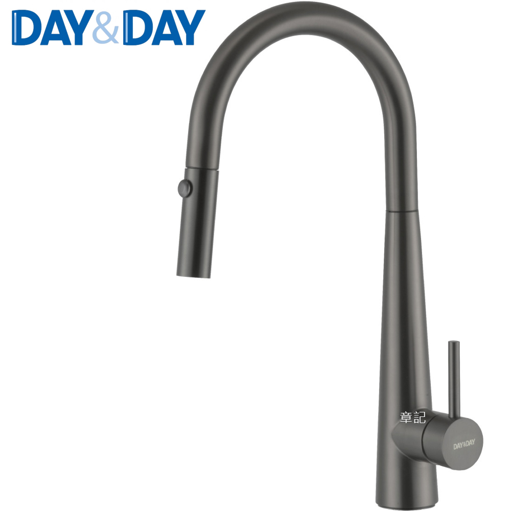 DAY&DAY 不鏽鋼廚房伸縮無鉛龍頭(鈦灰) ED-KS83558 