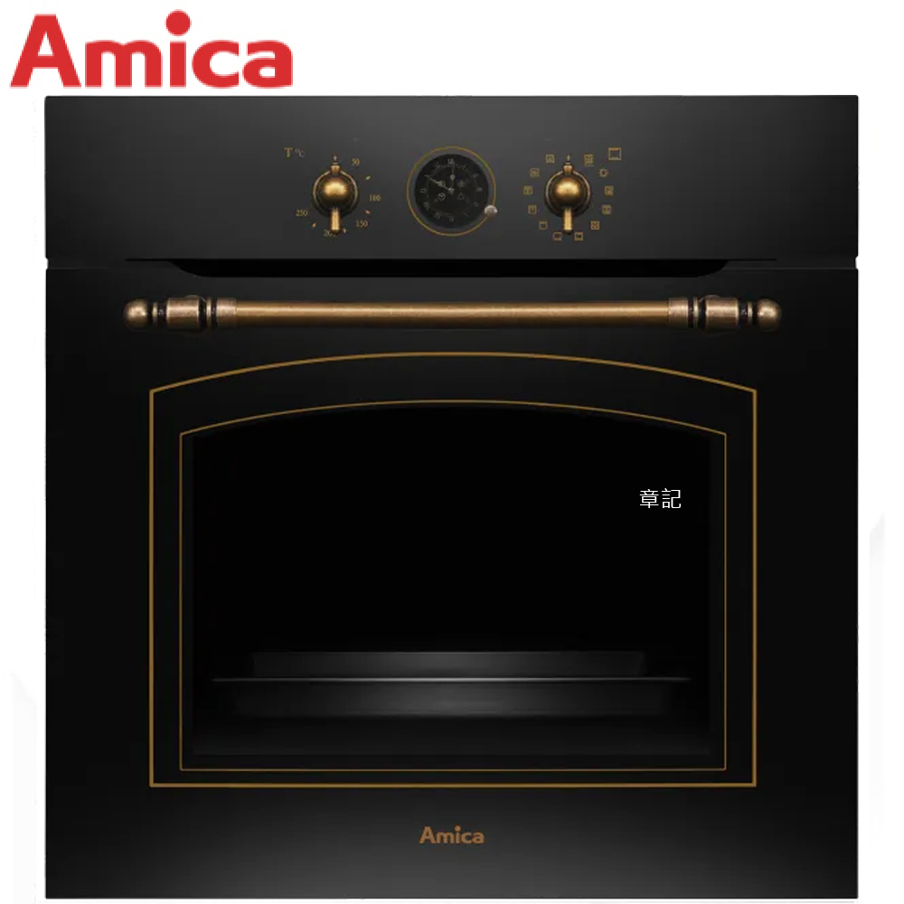 Amica 嵌入式復古烘焙烤箱(霧黑) ED17319B-RETRO【全省免運費宅配到府】
