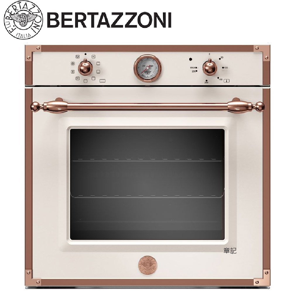BERTAZZONI 傳承系列嵌入式電烤箱(象牙白 - 玫瑰金框) F609HEREKTAC【全省免運費宅配到府】  |面盆 . 浴櫃|檯面盆