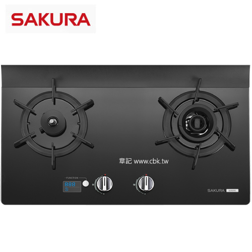 櫻花牌(SAKURA)智能雙炫火二口玻璃檯面爐 G2926G【送免費標準安裝】 