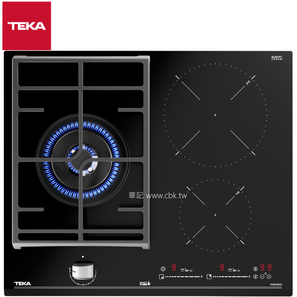 <已停售>TEKA多功能感應瓦斯爐 JZC-63312-ABB【全省免運費宅配到府】  |瓦斯爐 . 電爐|IH爐 | 感應爐 | 電磁爐