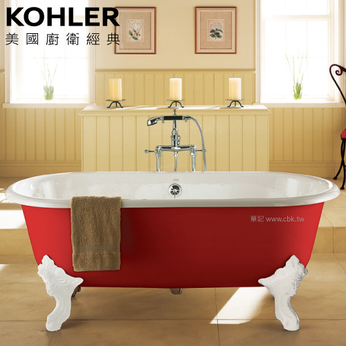 KOHLER CLEO 鑄鐵浴缸(175cm) K-11195T-RF  |浴缸|浴缸