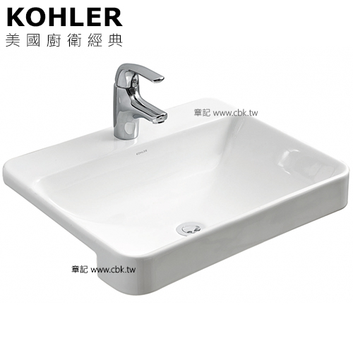 KOHLER Forefront 半嵌檯面盆(57.8cm) K-11479T-VC1-0  |面盆 . 浴櫃|檯面盆