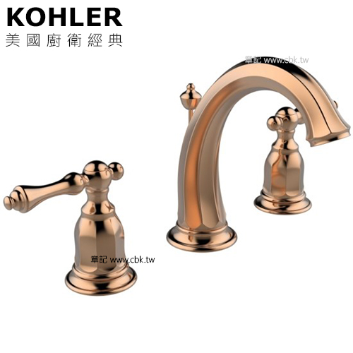 KOHLER Kelston 三件式臉盆龍頭(玫瑰金) K-13491T-4-RGD  |面盆 . 浴櫃|面盆龍頭