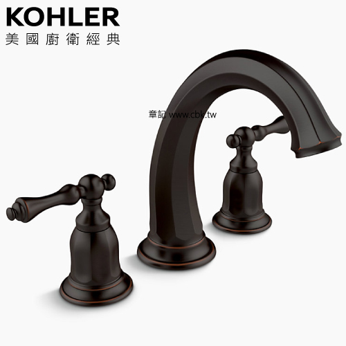 KOHLER Kelston 缸上型龍頭(典雅黑) K-13494T-4-2BZ 