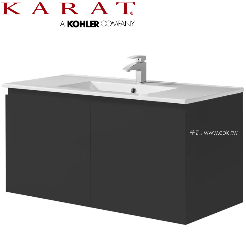 KARAT 瓷盆檯面浴櫃組(102cm) K-1362_KC-362B 