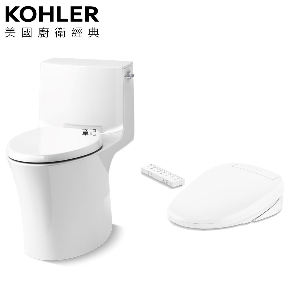 KOHLER Veil 五級旋風單體馬桶 K-1381K-HC-0 搭 C3-255電腦馬桶蓋(管路隱藏版) K-22771TW-HC-0  |馬桶|馬桶