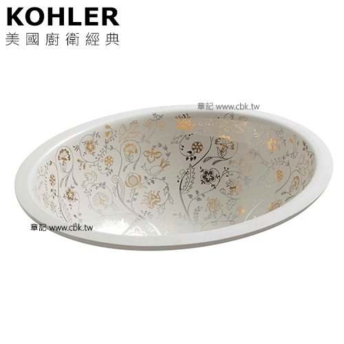 KOHLER Mille Fleurs 藝術盆(48.9cm) K-14218-T9-47  |面盆 . 浴櫃|檯面盆