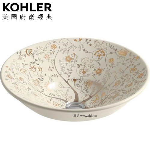 KOHLER Mille Fleurs 藝術盆(41.3cm) K-14223-T9-47  |面盆 . 浴櫃|檯面盆