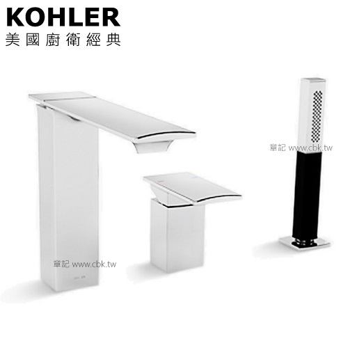 KOHLER Stance 缸上型龍頭 K-14774T-4-CP  |浴缸|浴缸龍頭