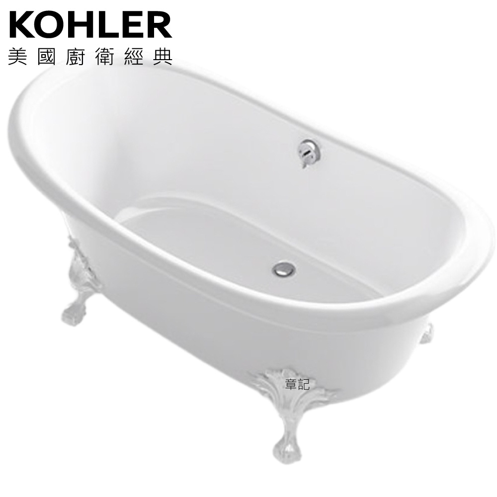 KOHLER Artifacts 鑄鐵浴缸附缸腳(168cm) K-21000T-0_K-204T-0 