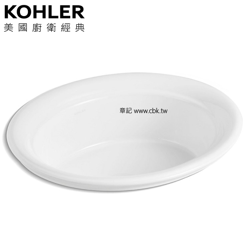 KOHLER Harken 橢圓形上嵌檯面盆(53.2cm) K-21780T-0  |面盆 . 浴櫃|檯面盆