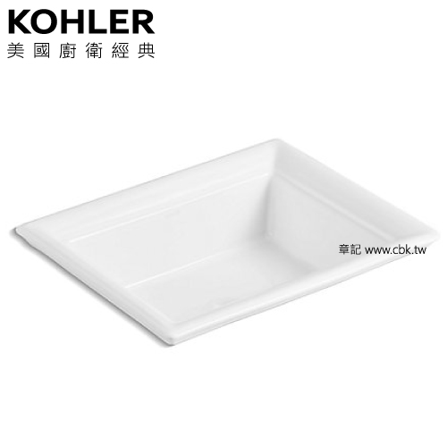 KOHLER Harken 長方形上嵌檯面盆(53.1cm) K-21781T-0  |面盆 . 浴櫃|檯面盆