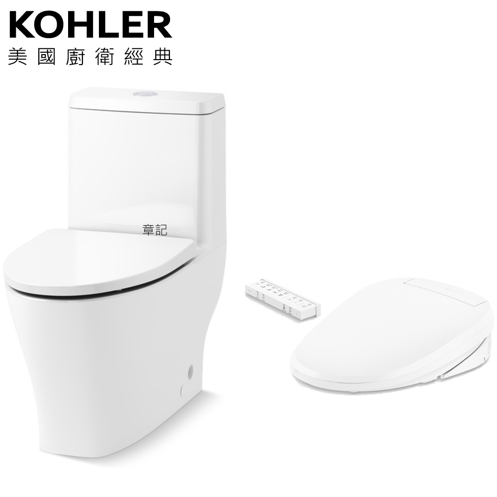 KOHLER Family Care 水漩風單體馬桶 K-23188T-HC-0 搭 C3-255電腦馬桶蓋(管路隱藏版) K-22771TW-HC-0 
