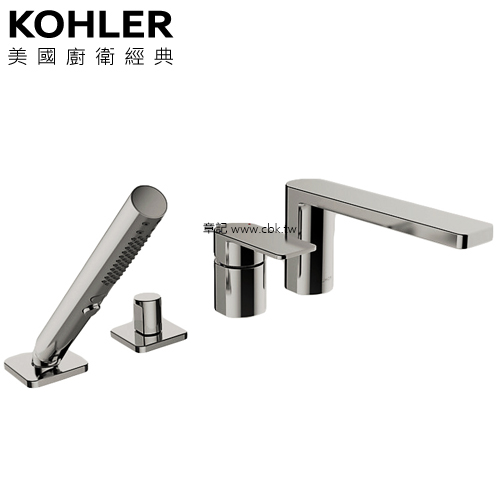 KOHLER Parallel 缸上型龍頭(羅曼銀) K-23490T-4-BN 