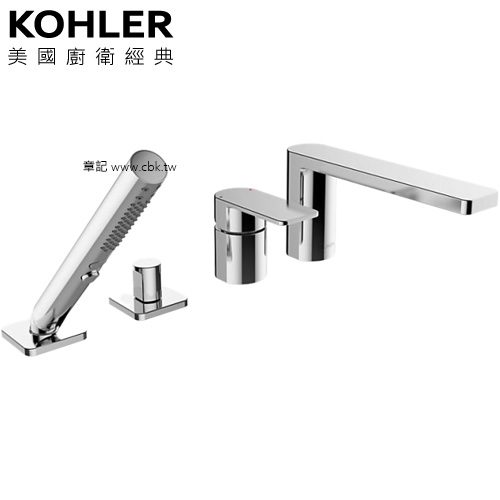KOHLER Parallel 缸上型龍頭 K-23490T-4-CP  |面盆 . 浴櫃|檯面盆