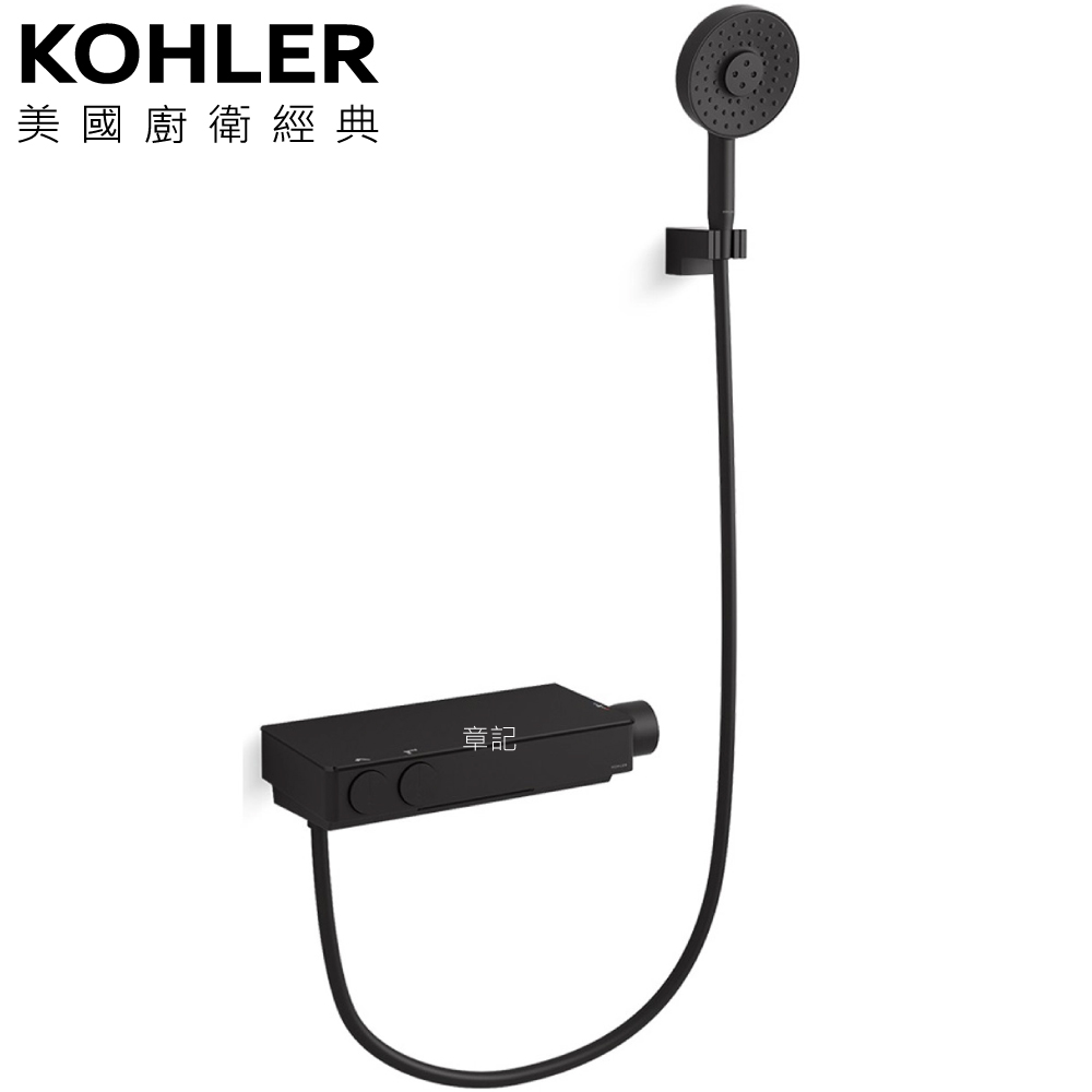 ★ 色彩生活優惠 ★ KOHLER Anthem 恆溫二路沐浴龍頭(霧黑) K-26327T-9-BL  |SPA淋浴設備|沐浴龍頭