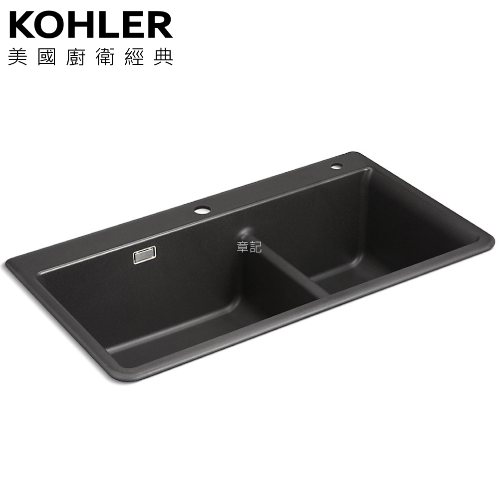 ★ 設計趨勢優惠 ★ KOHLER Cairn 花崗岩水槽(84x47cm) K-27815T-2HD-UM1  |廚具及配件|五金配件