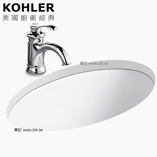 KOHLER Vintage 下嵌檯面盆(60.7cm) K-2940T-0  |面盆 . 浴櫃|檯面盆