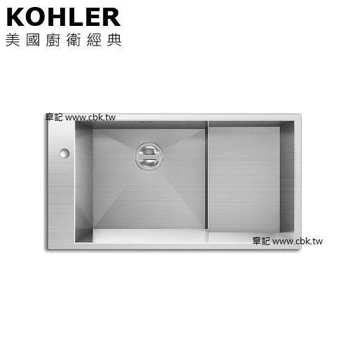 KOHLER Geog 下嵌式不鏽鋼水槽(90x48cm) K-3746T-S 