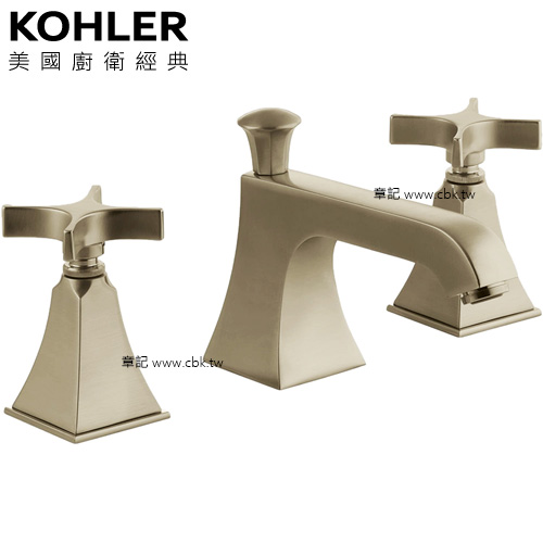 KOHLER Memoirs 三件式十字臉盆龍頭(羅曼銀) K-454T-3S-BN 