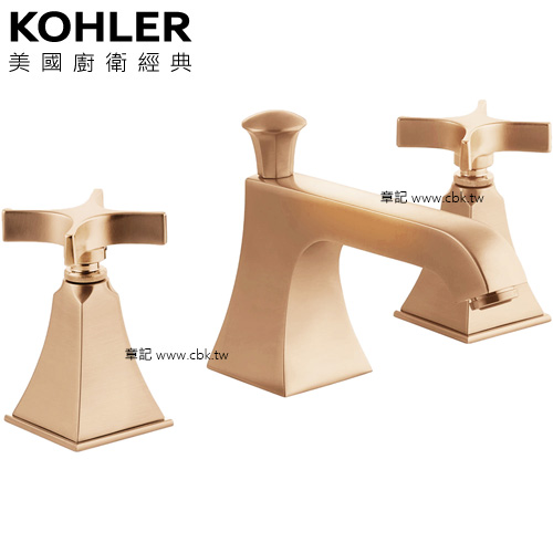 KOHLER Memoirs 三件式十字臉盆龍頭(玫瑰金) K-454T-3S-RGD  |面盆 . 浴櫃|面盆龍頭