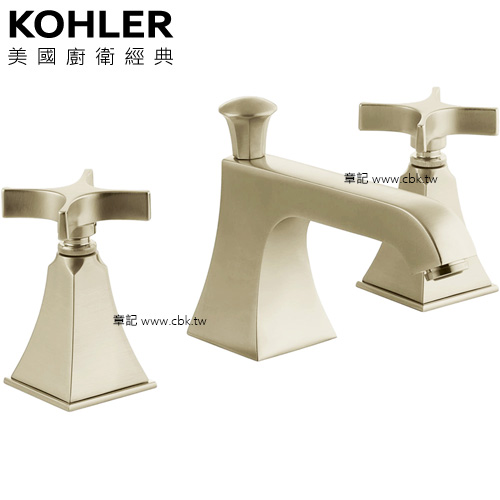 KOHLER Memoirs 三件式十字臉盆龍頭(香檳金) K-454T-3S-SN  |面盆 . 浴櫃|面盆龍頭