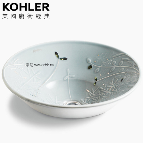 KOHLER Gilded Meadow 藝術盆(41.3cm) K-45922-DF-K7  |面盆 . 浴櫃|檯面盆