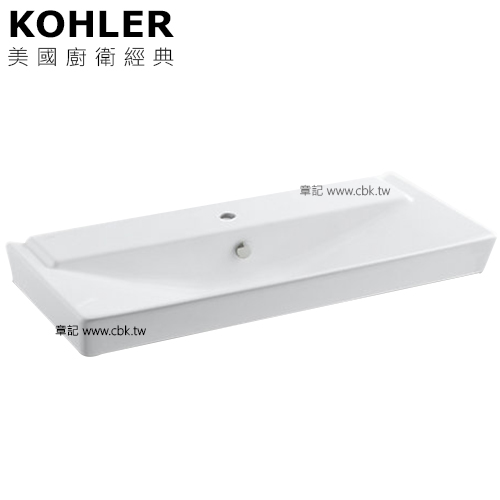 KOHLER Reve 一體式檯面盆(100cm) K-5026-1-0  |面盆 . 浴櫃|檯面盆