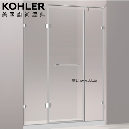 ★ 大膽創新優惠 ★ KOHLER Trilogy 無框淋浴拉門(210cm以下) K-72924TW-L-SHP  |SPA淋浴設備|淋浴拉門