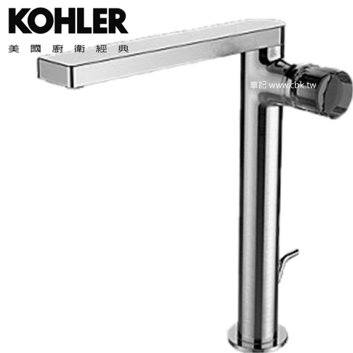 KOHLER Composed 超高腳臉盆龍頭(水墨黑把手) K-73054T-7GCH-TT  |面盆 . 浴櫃|面盆龍頭