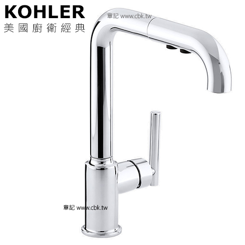 KOHLER Purist 伸縮廚房龍頭 K-7505T-B4-CP 