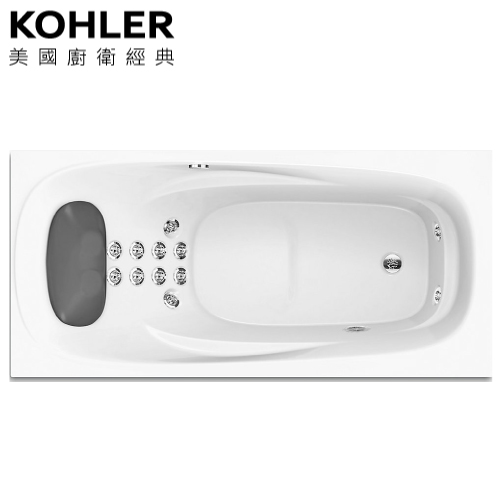 KOHLER Karess嵌入式按摩浴缸(170cm) K-76442TW-NW-0 