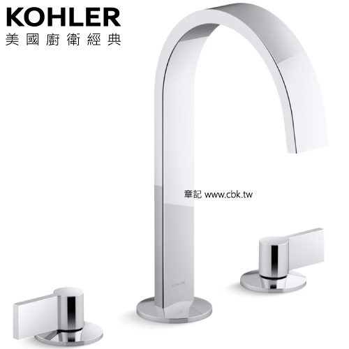 KOHLER Components 三件式臉盆龍頭 K-77968T-CP_K-77974-4-CP 