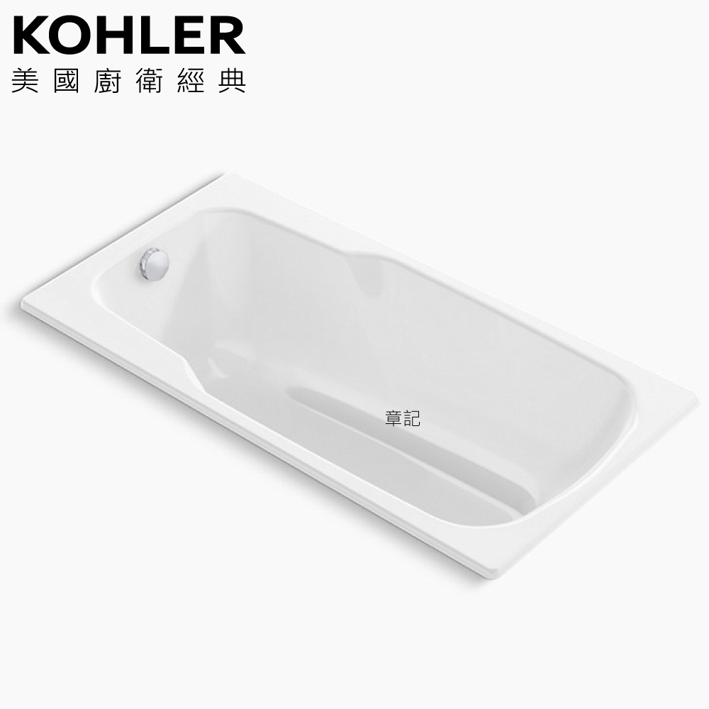 KOHLER Quietude 嵌入式鑄鐵浴缸 (140cm) K-8262T-0  |SPA淋浴設備|蓮蓬頭、滑桿