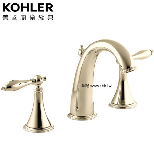 KOHLER Finial 三件式臉盆龍頭(法蘭金) K-8670T-4M-AF 