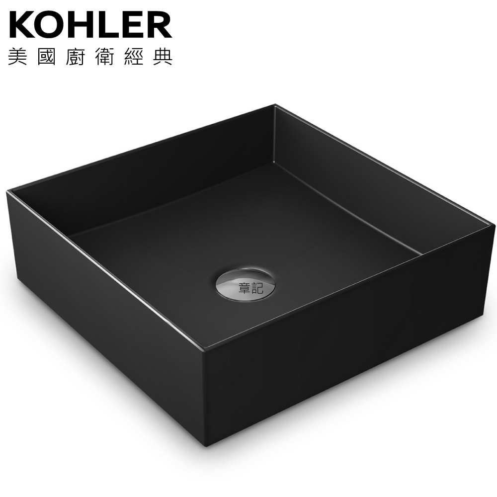 KOHLER Mica 檯面立體盆霧黑(39.3cm) K-90011T-HB1  |面盆 . 浴櫃|檯面盆