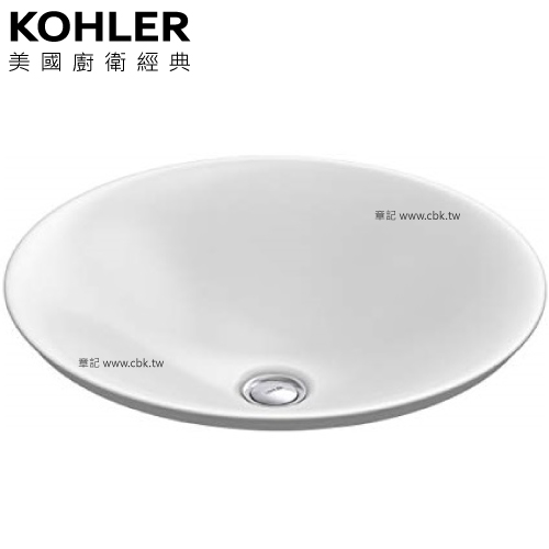 KOHLER Carillon 上嵌檯面盆(44.2cm) K-96118T-0  |面盆 . 浴櫃|檯面盆