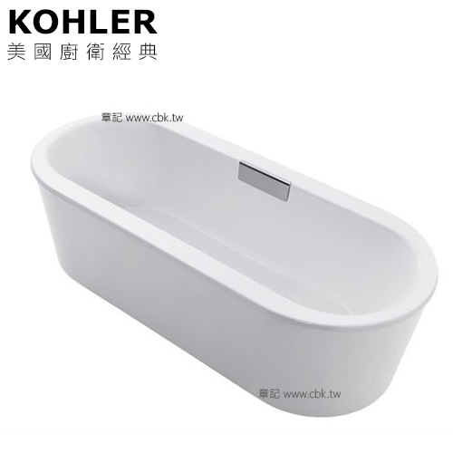 KOHLER Volute 鑄鐵浴缸附扶手(180cm) K-99718T-GR-0_K-5791T-CP  |SPA淋浴設備|沐浴龍頭